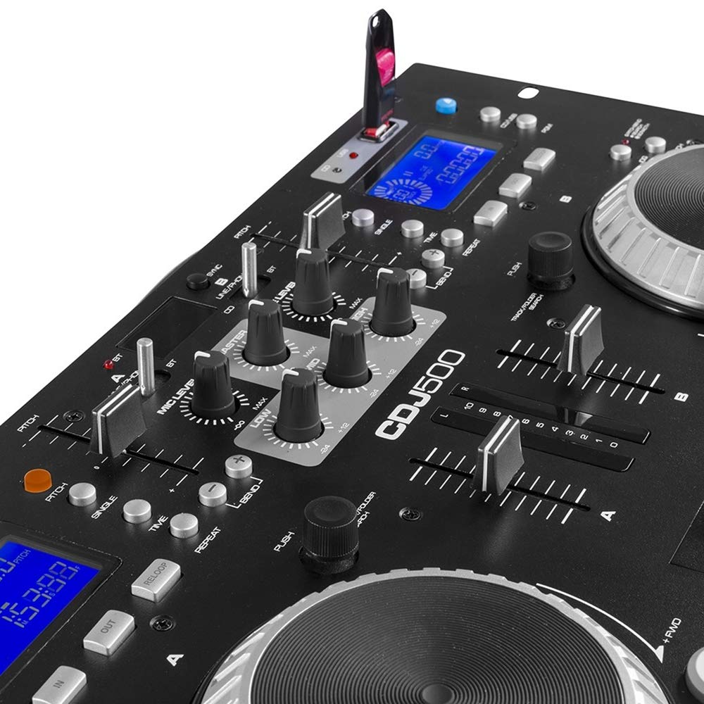 Vonyx CDJ500 Professional DJ CD Mixer Combo with Built-In
